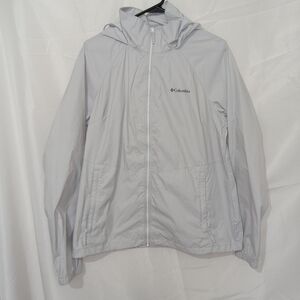 Columbia Switchback II Windbreaker Jacket Womens Gray Stowaway Hood Size L